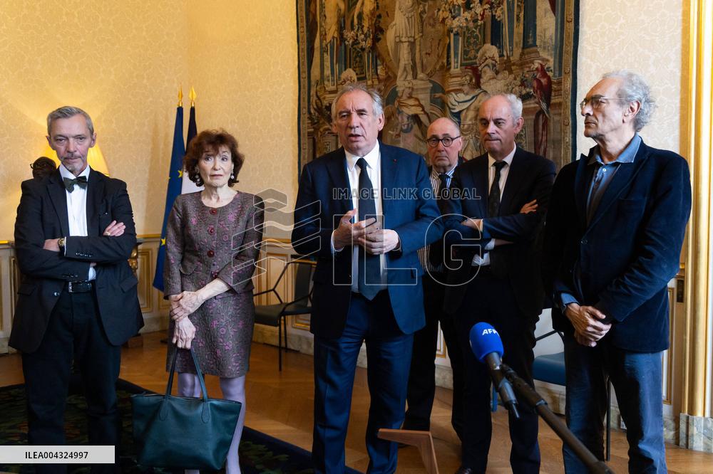 Francois Bayrou Receives Boualem Sansal s Support Committee - Paris