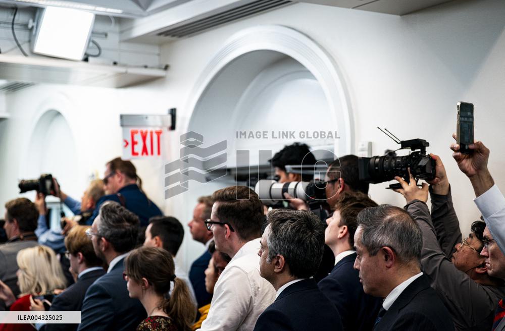 News Conference In The James S. Brady Press Briefing Room - DC