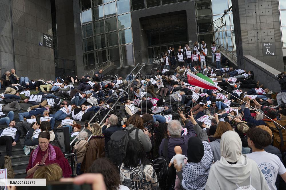 French Journalists In Support Of Palestinian Journalists Killed In Gaza - Paris