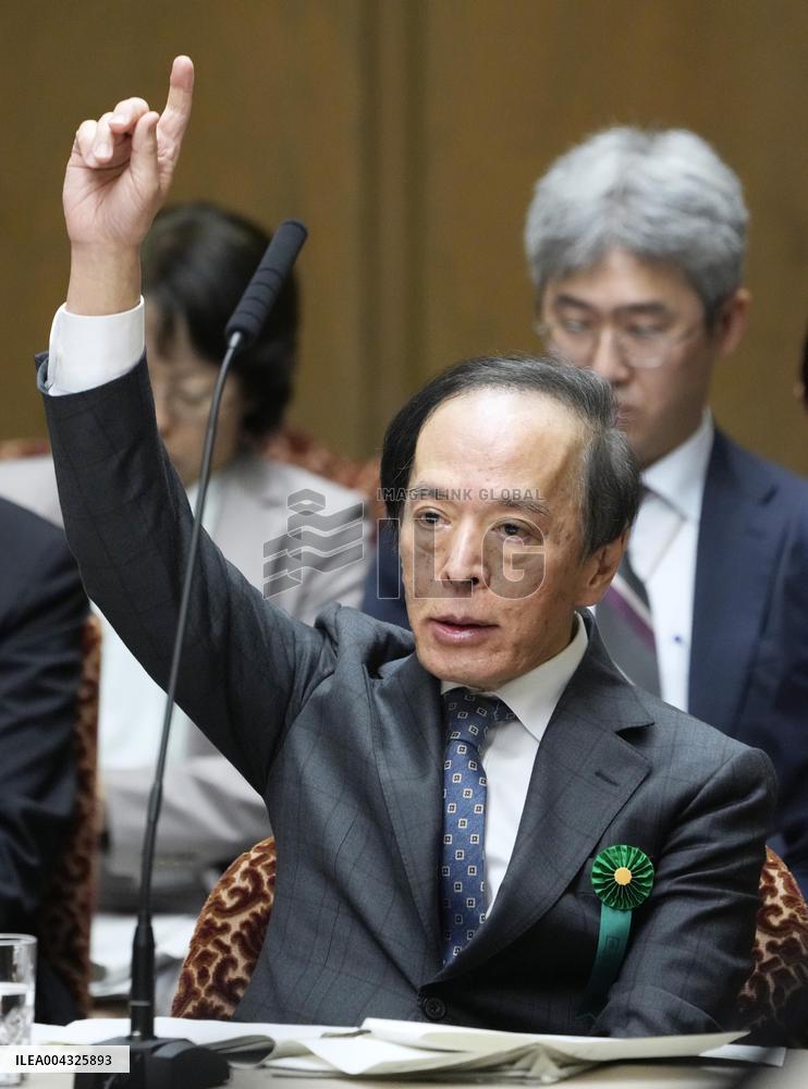 BOJ chief in parliamentary session