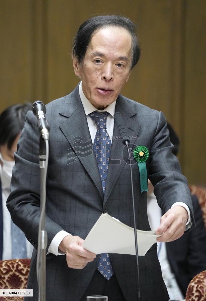 BOJ chief in parliamentary session