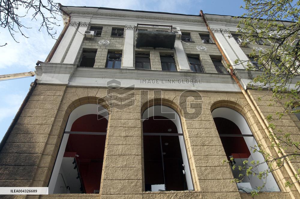 Aftermath of large-scale April 16 Russian drone attack in Dnipro