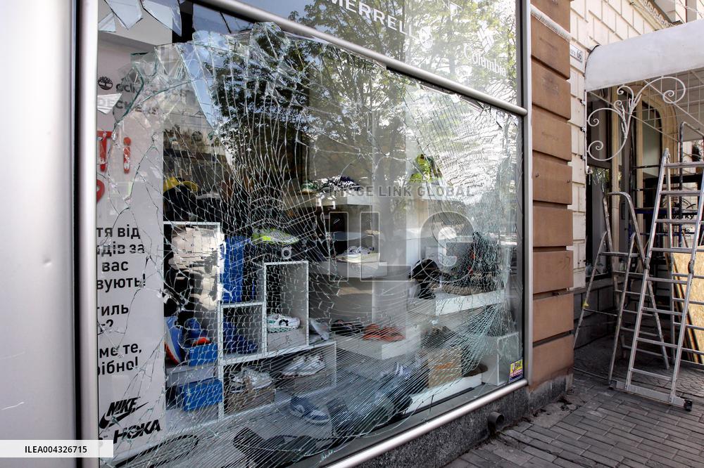 Aftermath of large-scale April 16 Russian drone attack in Dnipro
