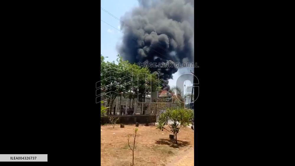 India: Passenger Bus Catches Fire on Highway in Pune District
