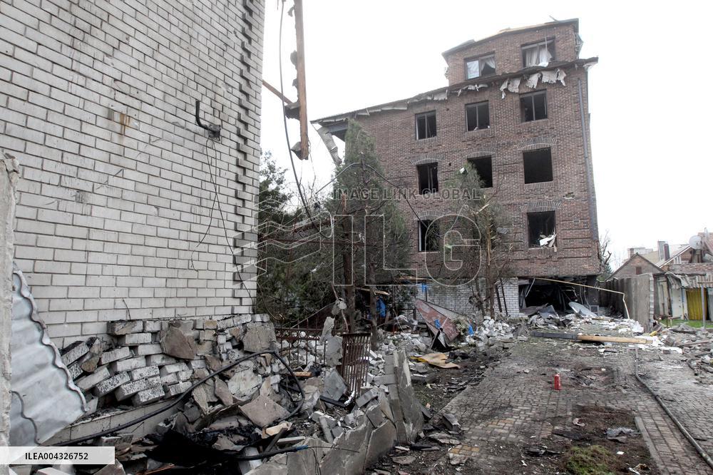 Aftermath of large-scale April 16 Russian drone attack in Dnipro