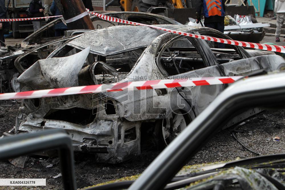 Aftermath of large-scale April 16 Russian drone attack in Dnipro