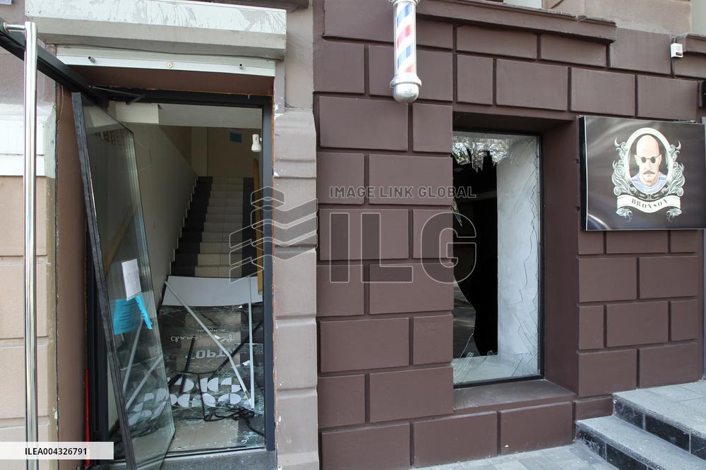 Aftermath of large-scale April 16 Russian drone attack in Dnipro