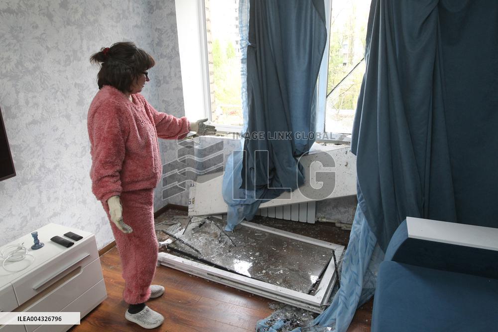 Aftermath of large-scale April 16 Russian drone attack in Dnipro