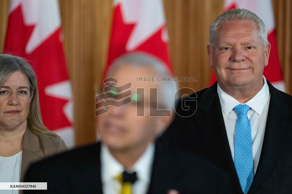 Doug Ford Attends First Minister Meeting - Toronto