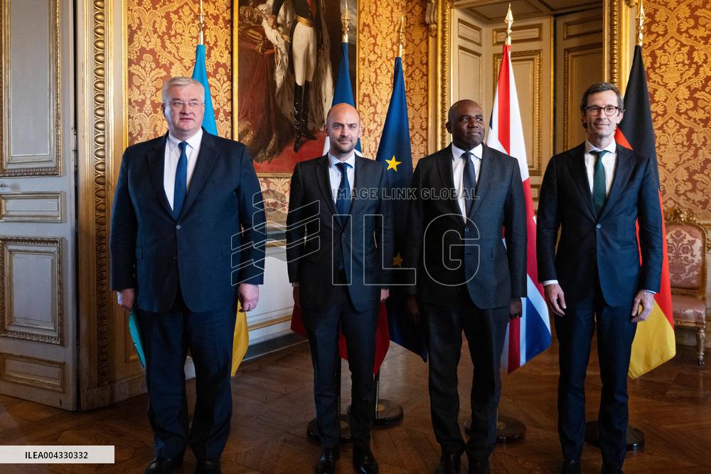 Lammy Rubio And Barrot Bilateral Meeting - Paris