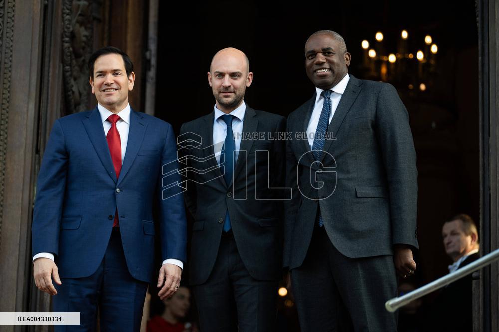 Lammy Rubio And Barrot Bilateral Meeting - Paris