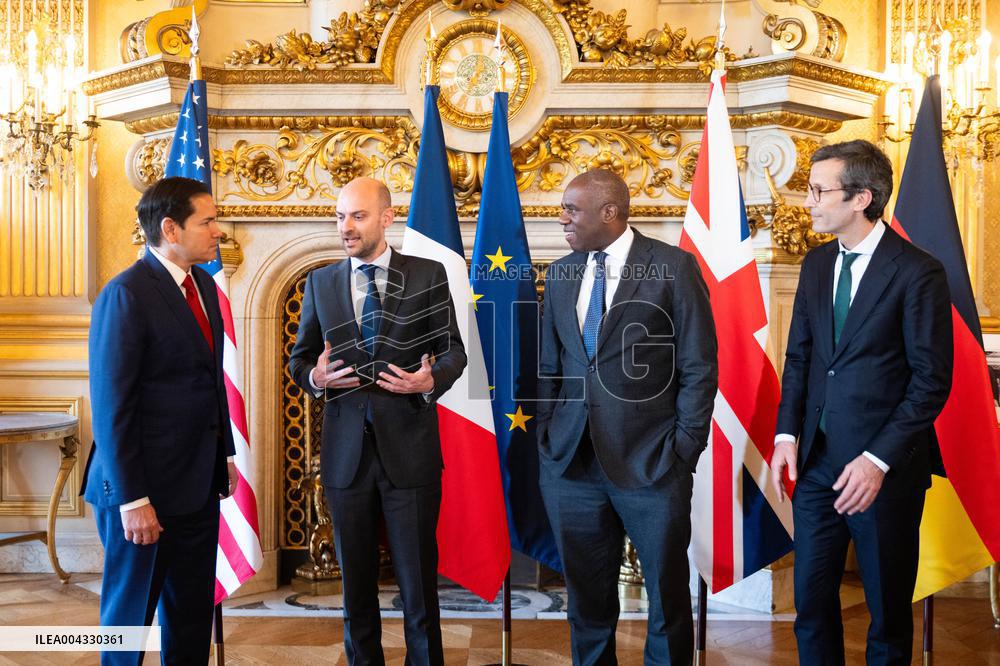 Lammy Rubio And Barrot Bilateral Meeting - Paris