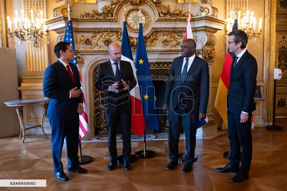 Lammy Rubio And Barrot Bilateral Meeting - Paris