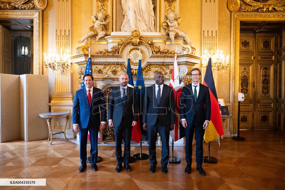 Lammy Rubio And Barrot Bilateral Meeting - Paris