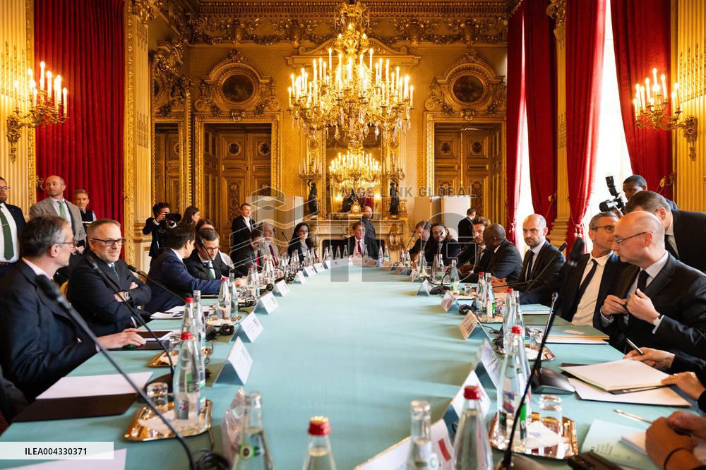 Lammy Rubio And Barrot Bilateral Meeting - Paris