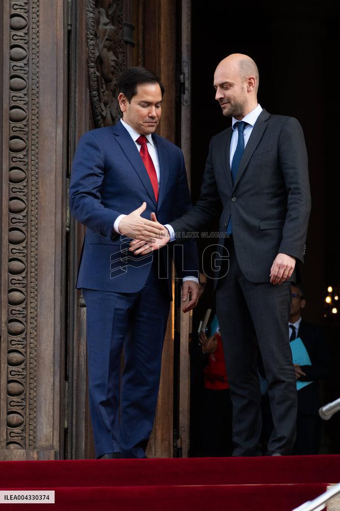 Lammy Rubio And Barrot Bilateral Meeting - Paris