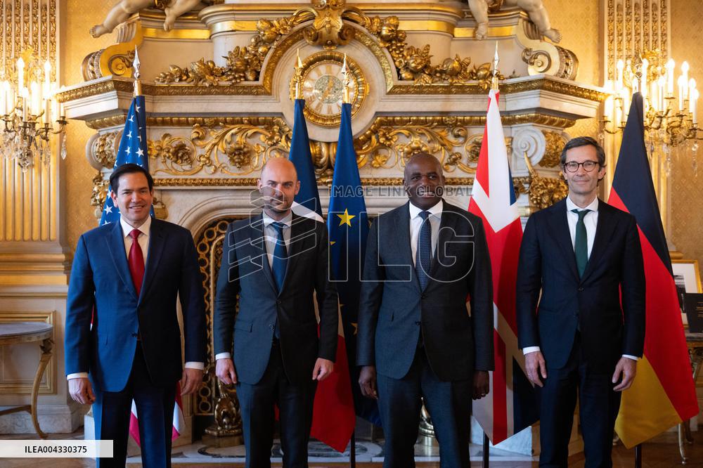 Lammy Rubio And Barrot Bilateral Meeting - Paris