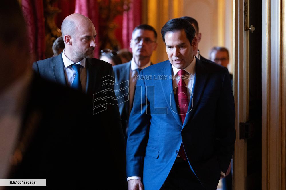 Lammy Rubio And Barrot Bilateral Meeting - Paris