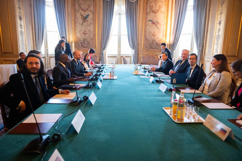 Lammy Rubio And Barrot Bilateral Meeting - Paris