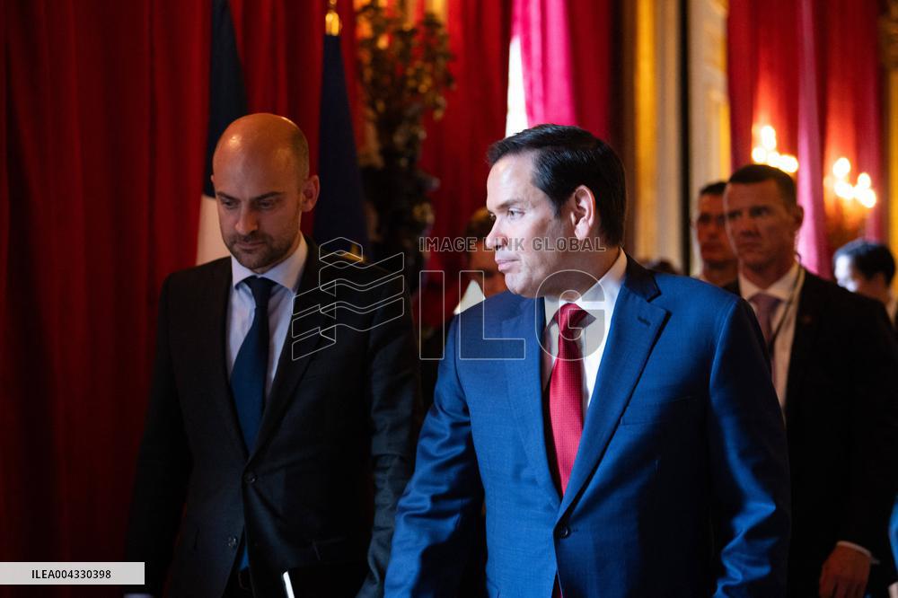 Lammy Rubio And Barrot Bilateral Meeting - Paris