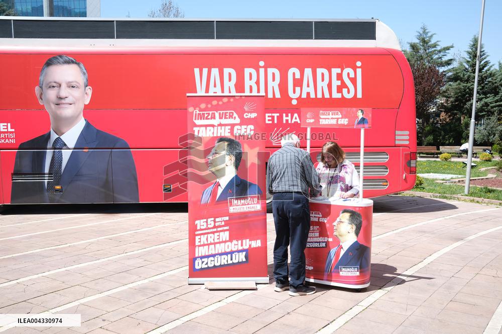 Signature Campaign At CHP Headquarters - Ankara