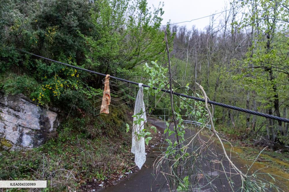 Naples, Castellammare di Stabia, a cabin of the Monte Faito cable car collapses, recovery of the bodies.