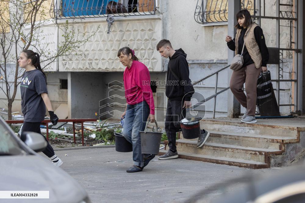 Aftermath Of A Russian Missile Attack In Kharkiv - Ukraine