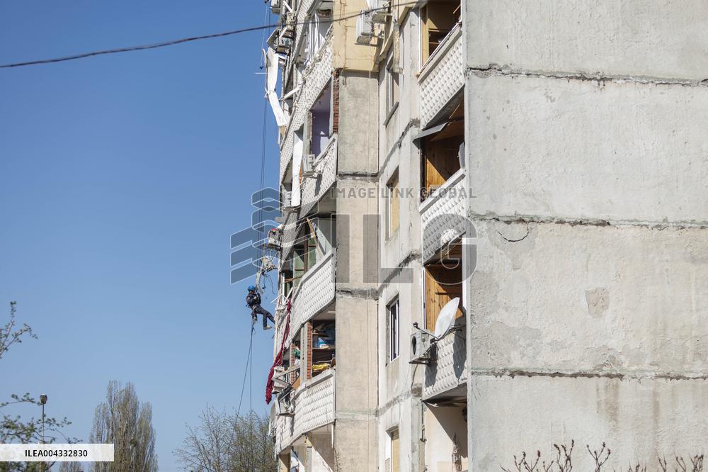Aftermath Of A Russian Missile Attack In Kharkiv - Ukraine