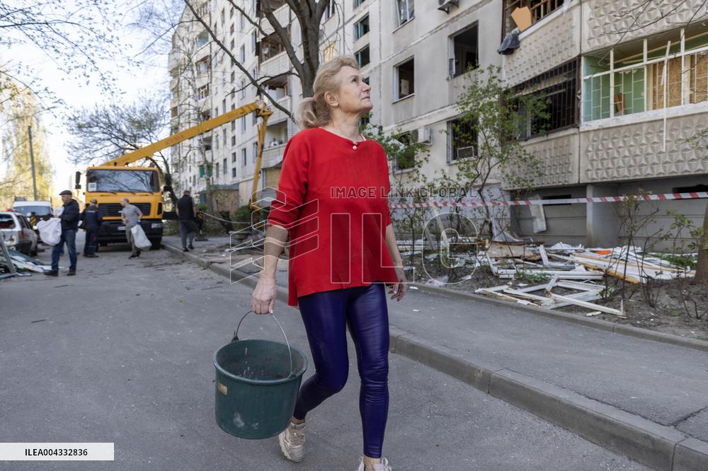 Aftermath Of A Russian Missile Attack In Kharkiv - Ukraine