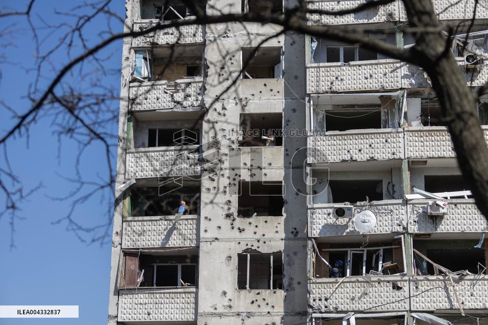 Aftermath Of A Russian Missile Attack In Kharkiv - Ukraine