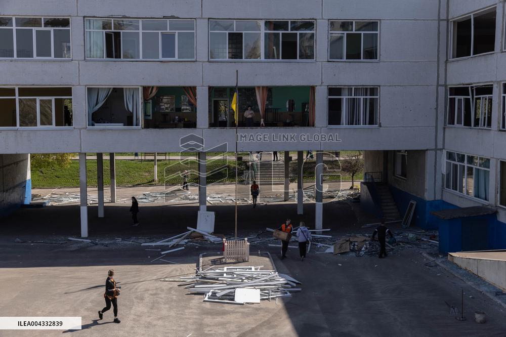 Aftermath Of A Russian Missile Attack In Kharkiv - Ukraine