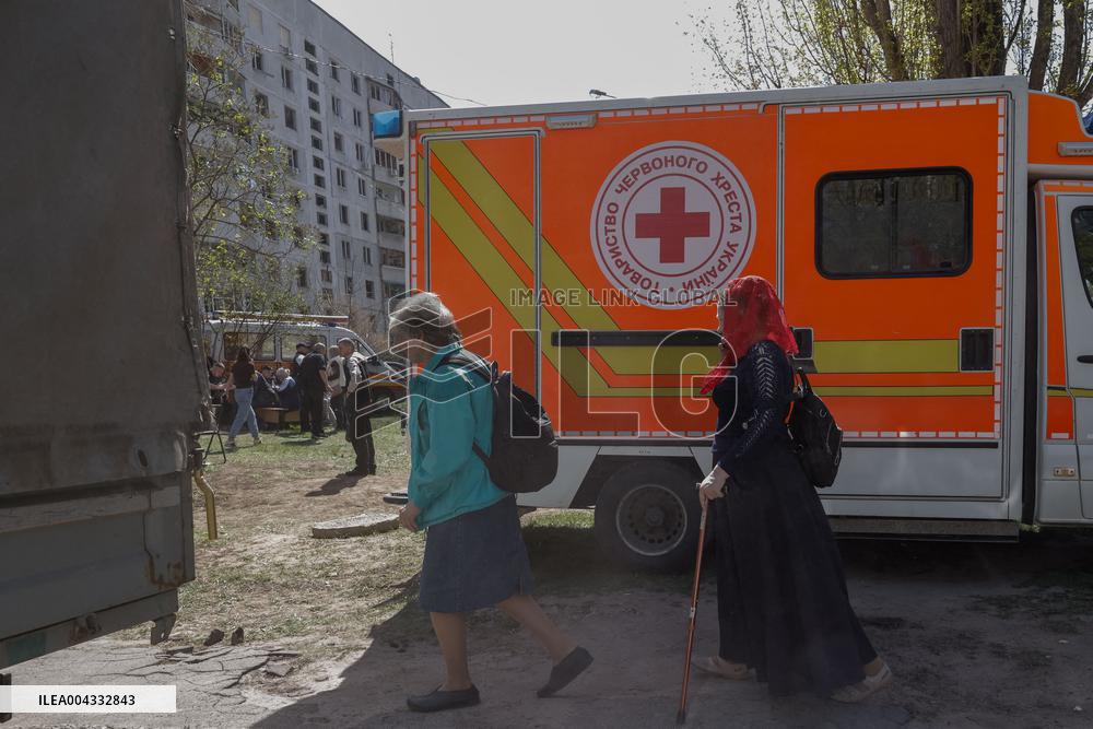 Aftermath Of A Russian Missile Attack In Kharkiv - Ukraine