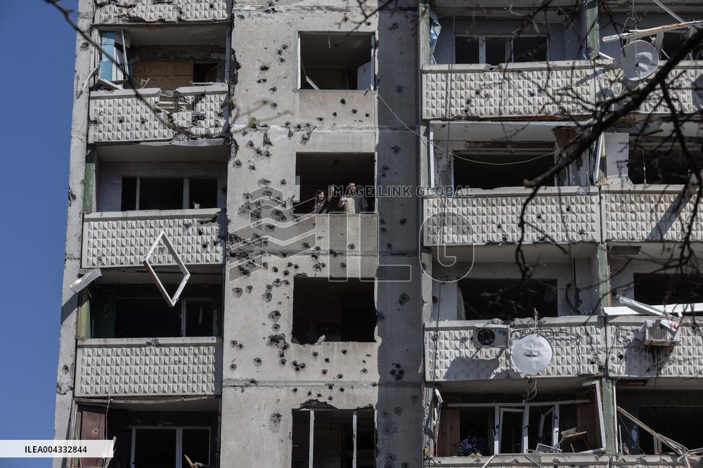 Aftermath Of A Russian Missile Attack In Kharkiv - Ukraine