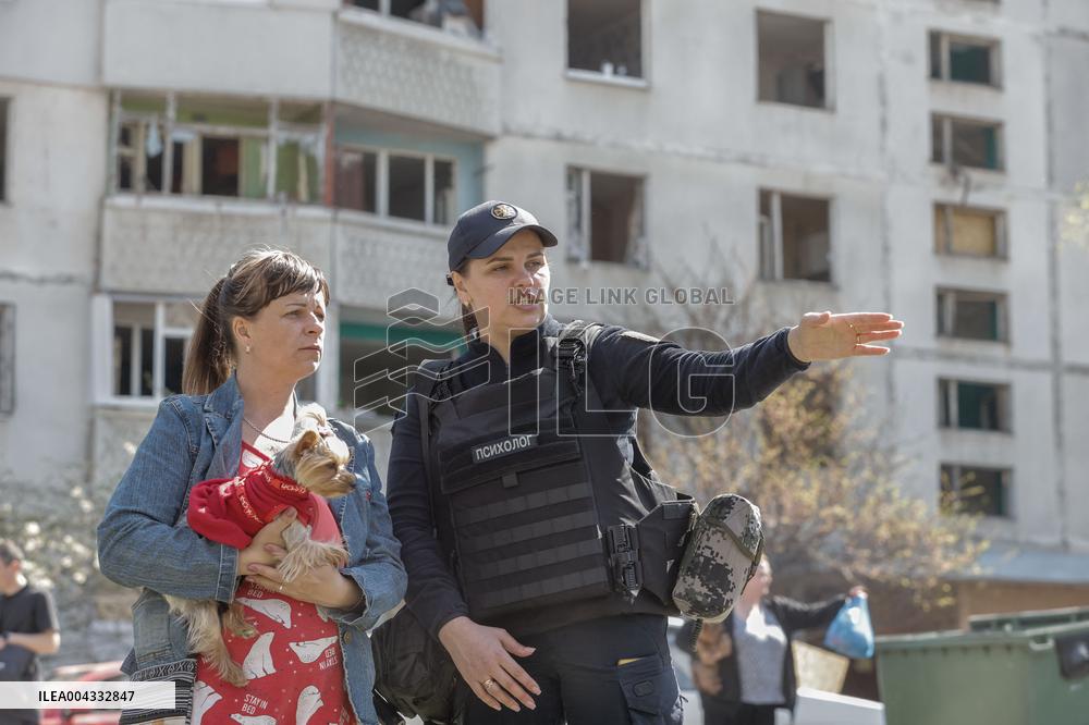 Aftermath Of A Russian Missile Attack In Kharkiv - Ukraine