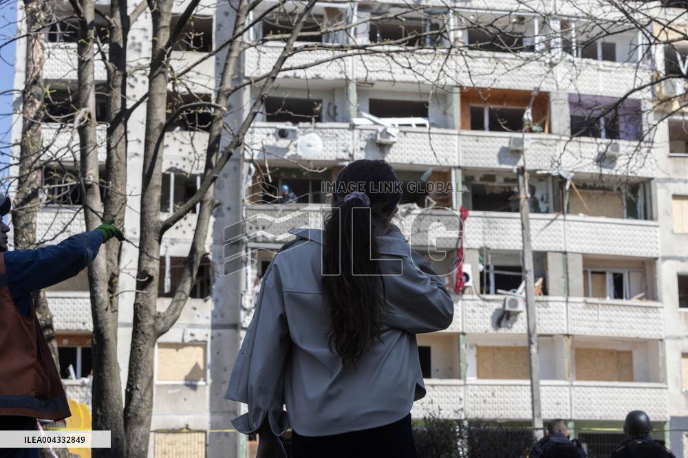 Aftermath Of A Russian Missile Attack In Kharkiv - Ukraine