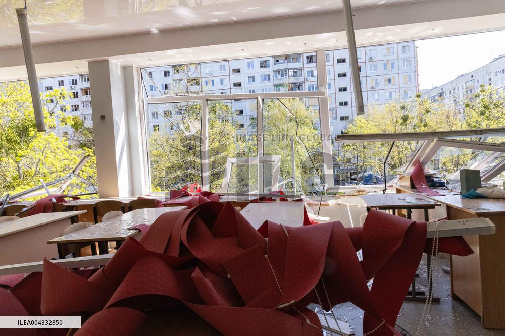 Aftermath Of A Russian Missile Attack In Kharkiv - Ukraine