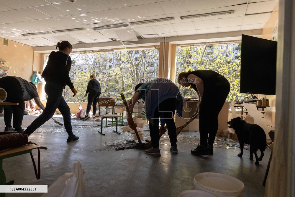 Aftermath Of A Russian Missile Attack In Kharkiv - Ukraine