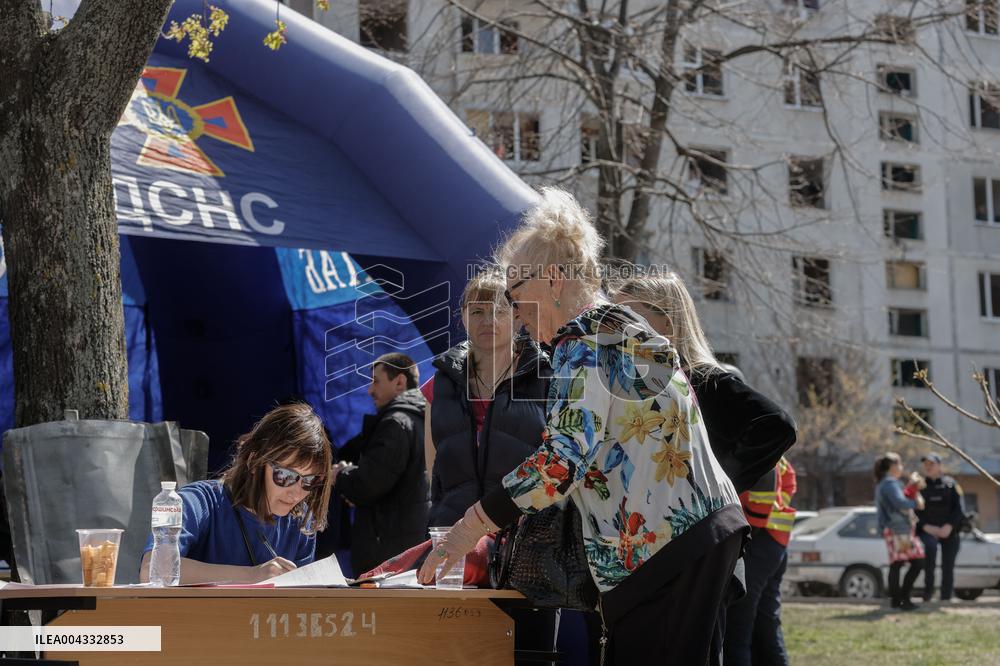 Aftermath Of A Russian Missile Attack In Kharkiv - Ukraine