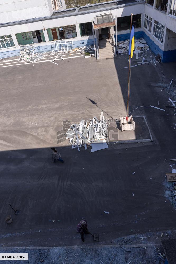 Aftermath Of A Russian Missile Attack In Kharkiv - Ukraine