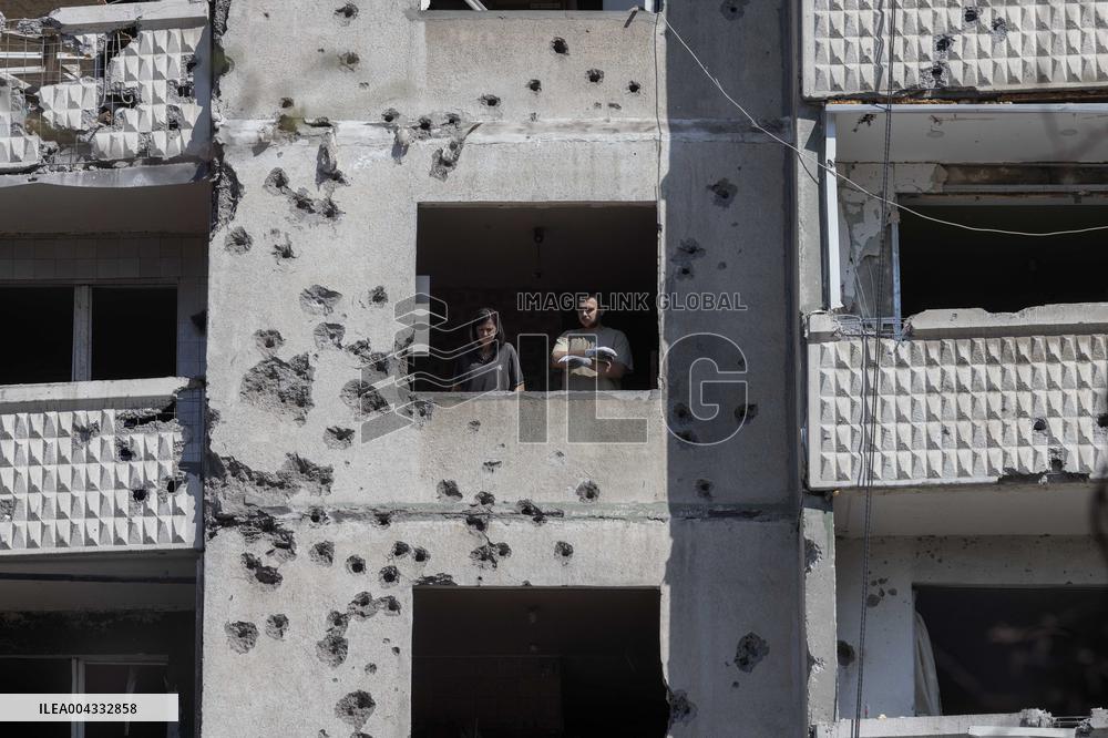 Aftermath Of A Russian Missile Attack In Kharkiv - Ukraine