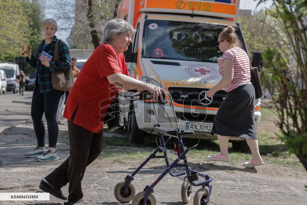 Aftermath Of A Russian Missile Attack In Kharkiv - Ukraine