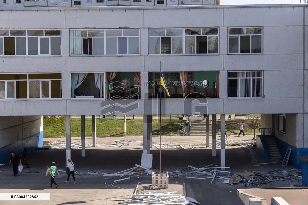 Aftermath Of A Russian Missile Attack In Kharkiv - Ukraine