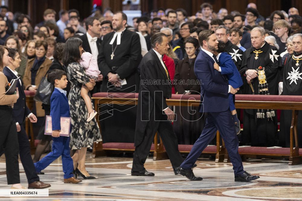 JD Vance At Good Friday Mass - Vatican