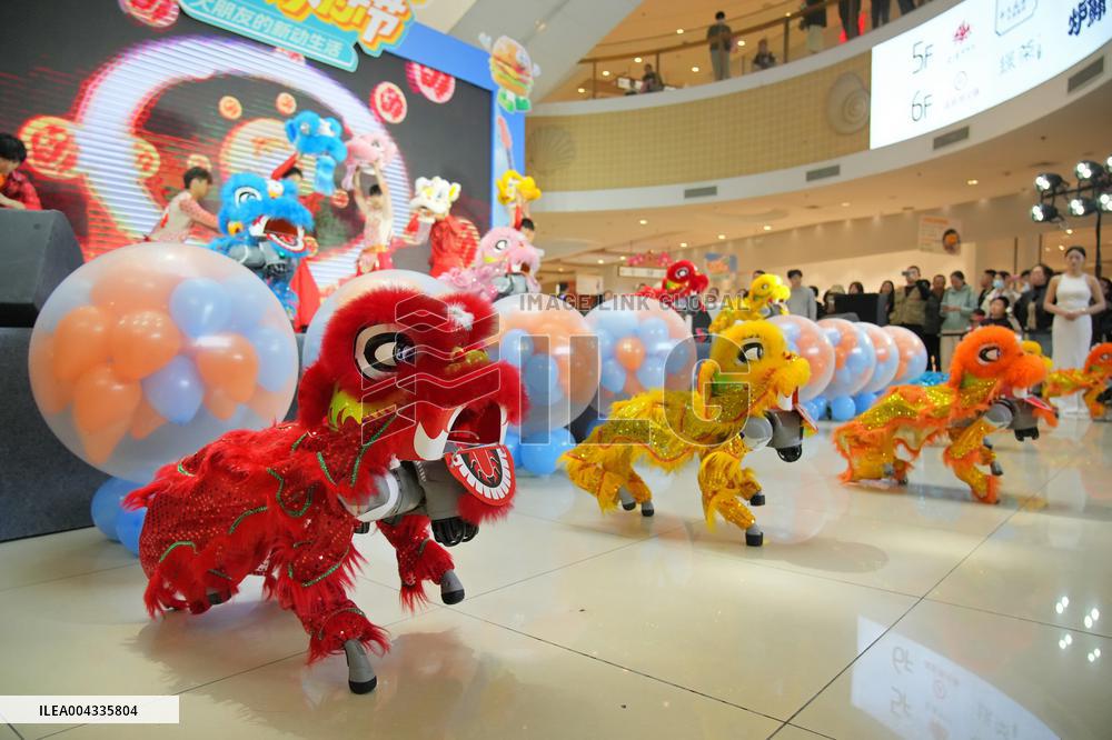 Unitree Go2 Robot Dogs Performing Lion Dance in Yantai