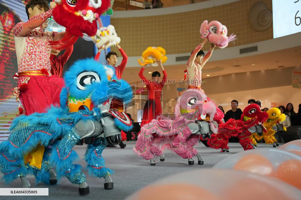 Unitree Go2 Robot Dogs Performing Lion Dance in Yantai
