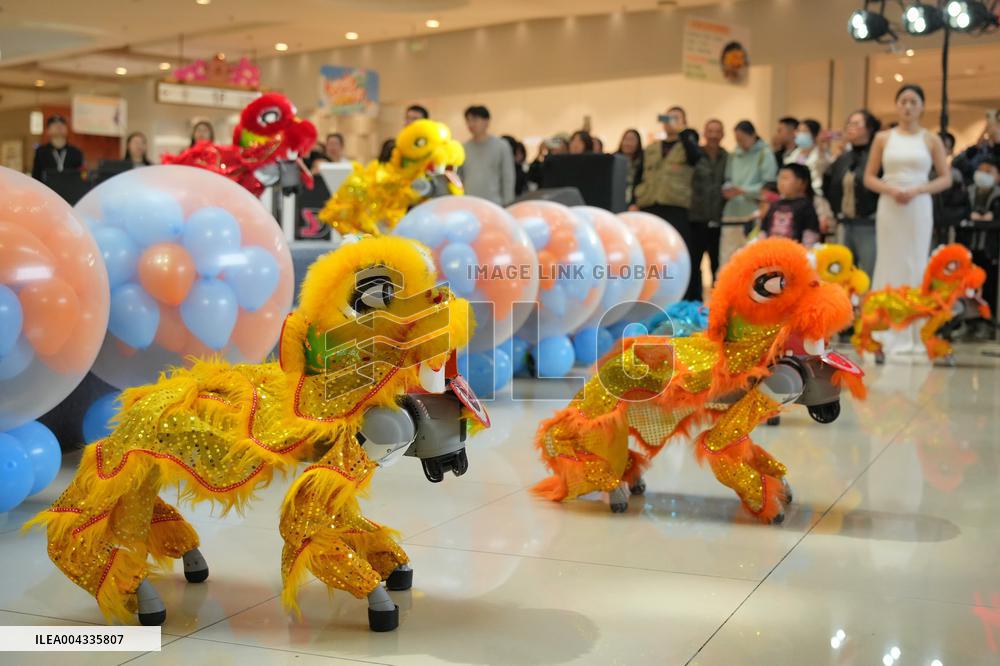Unitree Go2 Robot Dogs Performing Lion Dance in Yantai