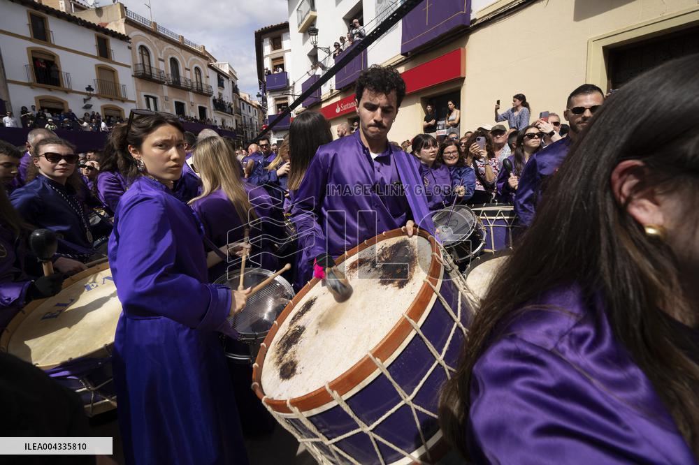 Breaking of the Hour of Calanda in Teruel - Spain