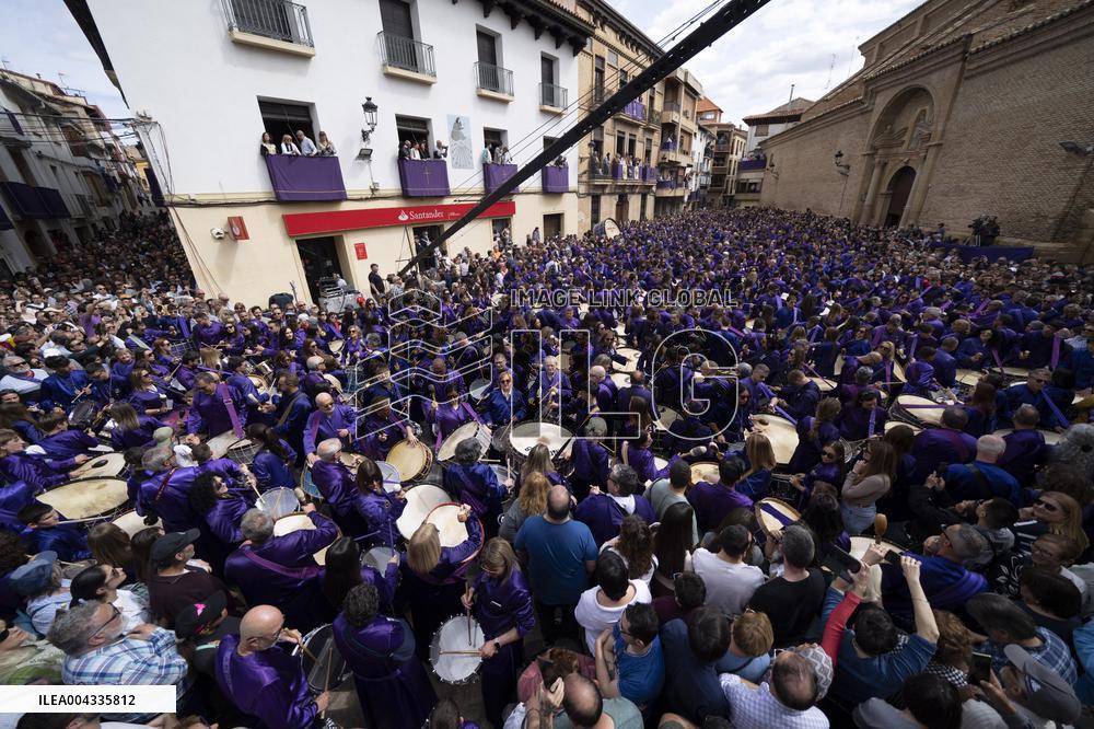 Breaking of the Hour of Calanda in Teruel - Spain