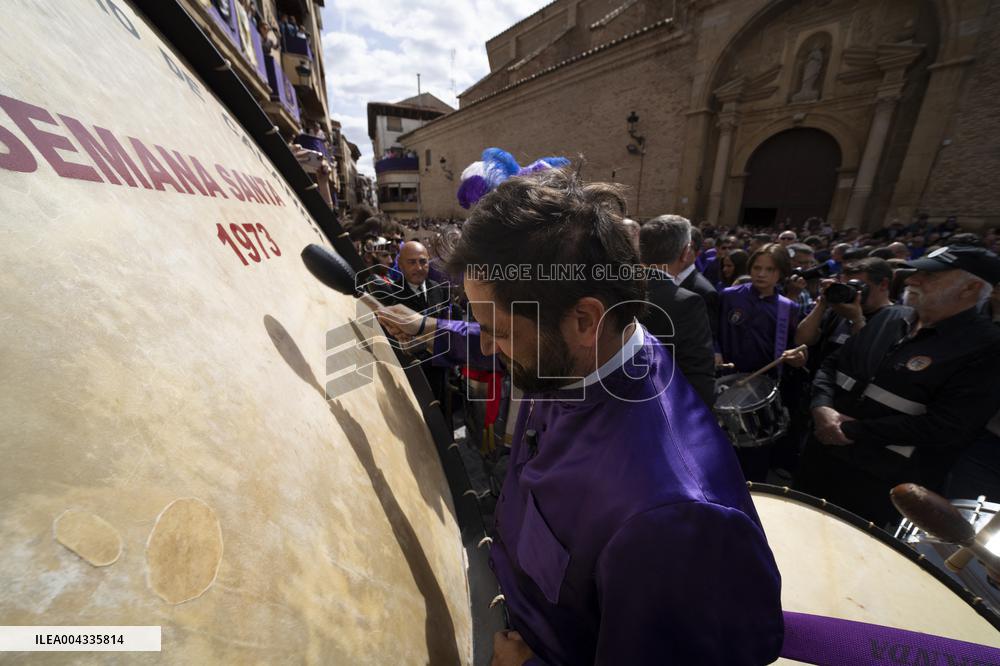 Breaking of the Hour of Calanda in Teruel - Spain