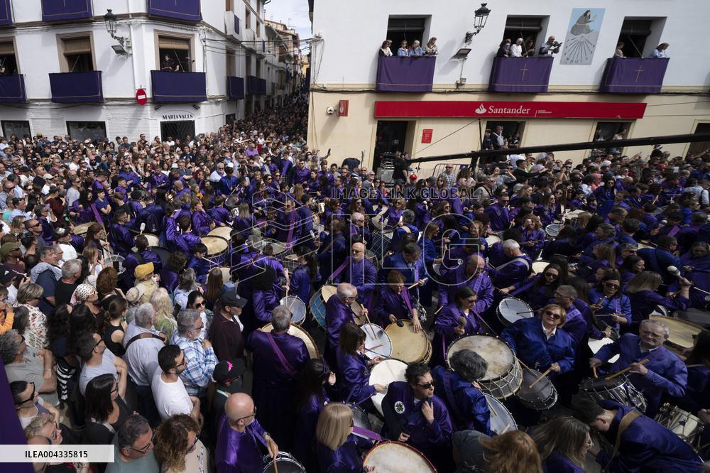 Breaking of the Hour of Calanda in Teruel - Spain